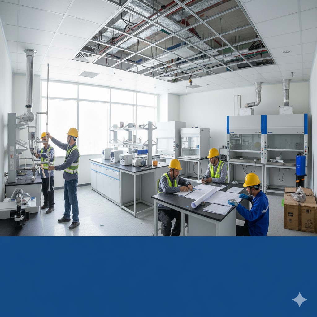 Quy trình thi công phòng lab đạt chuẩn quốc tế – An Lab chia sẻ từ A đến Z